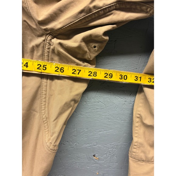 LL Bean Hooded Twill Utility Field Jacket Men's XXL Tall Beige Outdoor - Picture 8 of 12